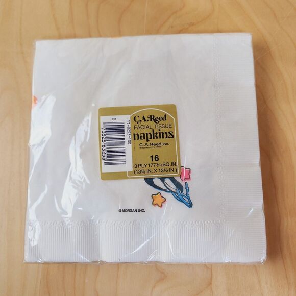 Vintage 80s Stardancer Party Napkins New Old Stock 16 Count by C.A. Reed - Picture 2 of 4